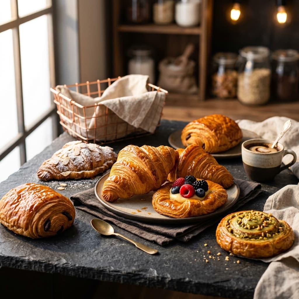 Fresh pastries and coffee at Casablanca
